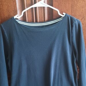 Talbots Navy Blue 3/4Sleeve Top